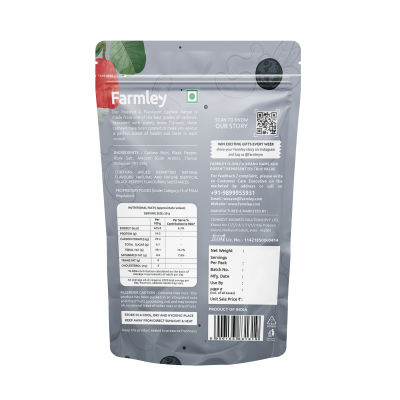 Farmley: Roasted Black Pepper Cashew - Farmley Standee Pouch 200 g