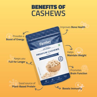 Farmley: Premium W320 Cashew Farmley Vacuum Standee Pouch 250 g