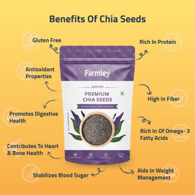 Farmley: Premium Chia Seeds Farmley Standee Pouch 200 g