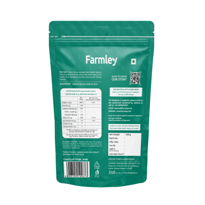 Farmley: Premium Broken Walnut Kernels Farmley Standee Pouch 200 g