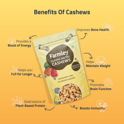 Farmley: Roasted and Salted Cashew - Farmley Standee Pouch 200 g