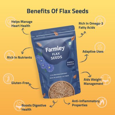 Farmley: Premium Flax Seeds Farmley Standee Pouch 200 g