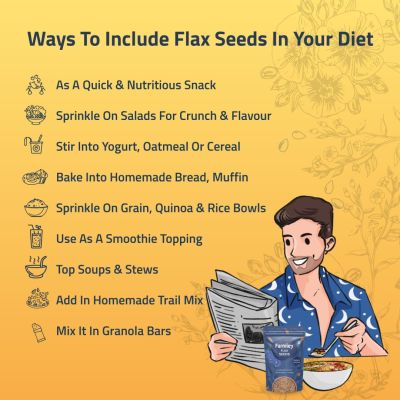 Farmley: Premium Flax Seeds Farmley Standee Pouch 200 g