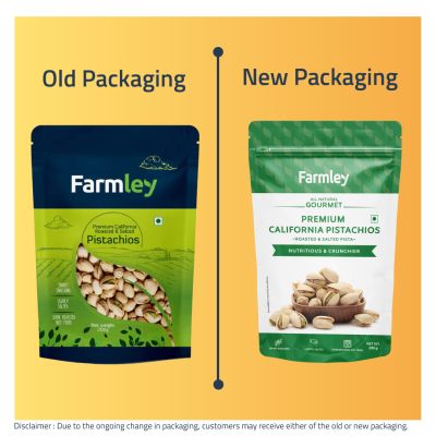 Farmley: Premium California Roasted & Salted Pistachios Farmley Standee Pouch 200 g