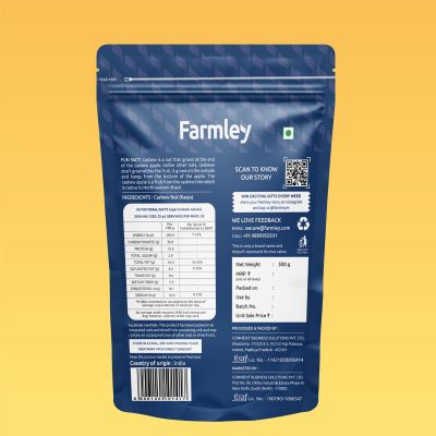 Farmley: Premium W320 Cashew Farmley Standee Pouch 500 g