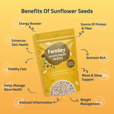 Farmley: Premium Sunflower Seeds Farmley Standee Pouch 200 g