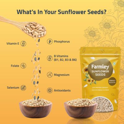 Farmley: Premium Sunflower Seeds Farmley Standee Pouch 200 g