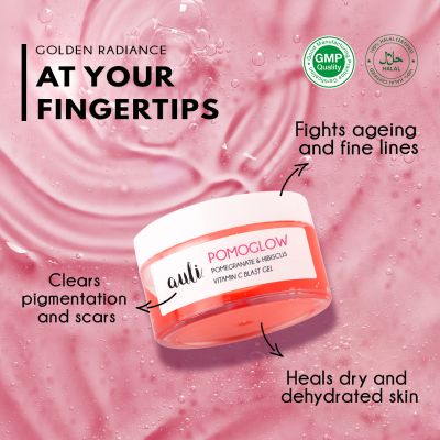 AULI: Pomoglow Pomegranate and Vitamin C Blast Gel - 50gm