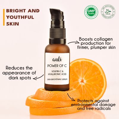 AULI: Power Of C Vitamin C and Hyaluronic Acid Serum - 30ml