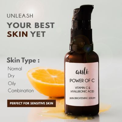 AULI: Power Of C Vitamin C and Hyaluronic Acid Serum - 30ml