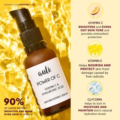 AULI: Power Of C Vitamin C and Hyaluronic Acid Serum - 30ml