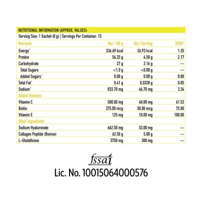 TrueBasics: Collagen Skin  (Natural Lemon, 15 Sachets)
