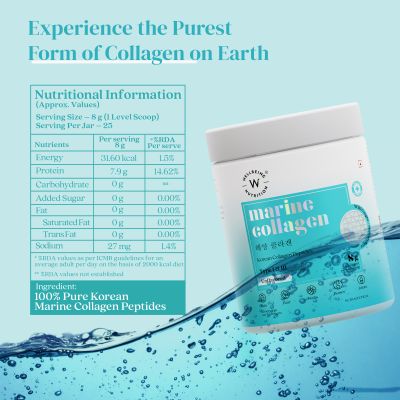 Wellbeing Nutrition: Pure Korean Marine Collagen Peptides - Unflavoured - 200 gm [CLONE]