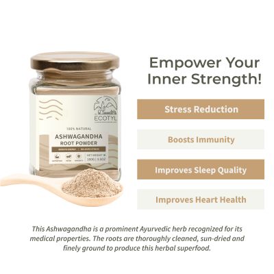 Ecotyl: Ashwagandha Root Powder for Mental Well Being | Energy Booster |100g