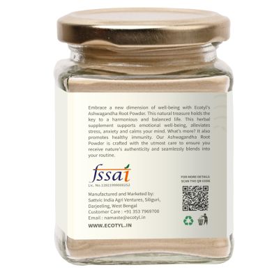 Ecotyl: Ashwagandha Root Powder for Mental Well Being | Energy Booster |100g