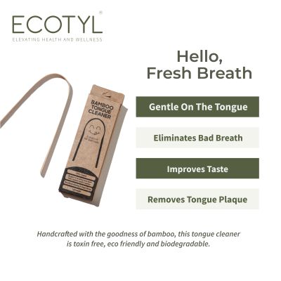 Ecotyl: Bamboo Tongue Cleaner | For Oral Hygiene & Fresh Breath | Set of 2