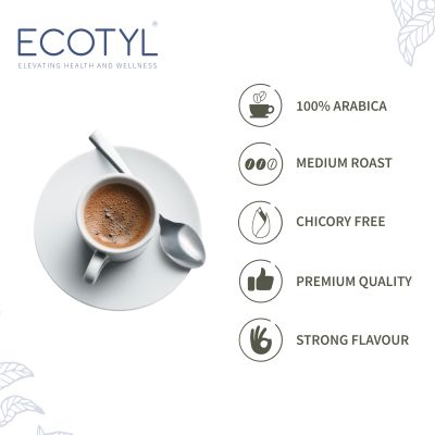 Ecotyl: Coffee Powder | 100% Arabica | Strong Flavour & Rich Aroma | 100g