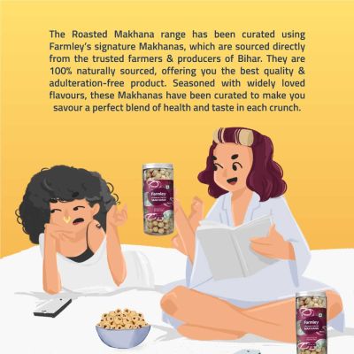 Farmley: Roasted & Flavored Makhana - Cream N Onion Farmley Jar (83g each)- Pack of 3