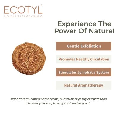 Ecotyl: Vetiver Scrubber (Natural Loofah) - Set of 3