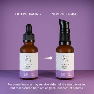 Deconstruct Skincare: Retinol & Peptide Serum- 0.2% Retinol + 1% Peptide - 30ml