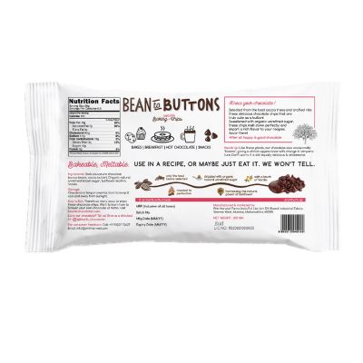 Bean to Chocolatier: BeanTo Buttons: Baking Chocolate Chips - 200g