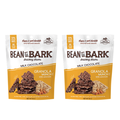 Bean to Chocolatier: Bean To Bark - Granola Munch with Almonds - Pack of 2 - 110gm each