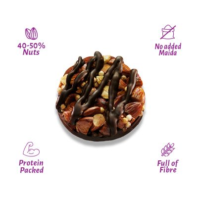 Open Secret: 3 Open Secret Choco Almond Nutty Cookie Boxes - 18 Cookies -225gm