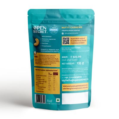 Open Secret: 1 Open Secret Nutty Cashew -135gm