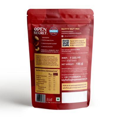 Open Secret: 1 Open Secret Nutty Nut Mix -135gm