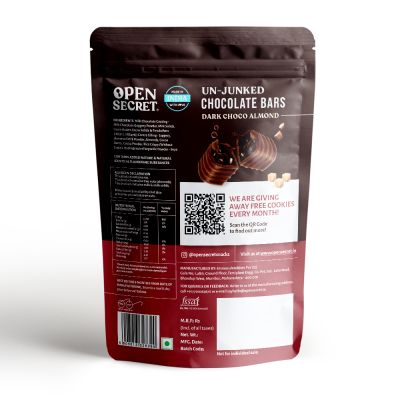 Open Secret: Dark Choco & Almond Chocolate Bars -155gm