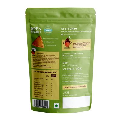 Open Secret: 6 Open Secret Lemon Chili Nutty Chips  -180gm