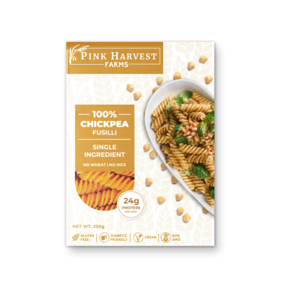 Pink Harvest: 100% Chickpea Fusilli Pasta - 200g