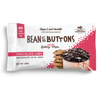 Bean to Chocolatier: BeanTo Buttons: Baking Chocolate Chips - 200g