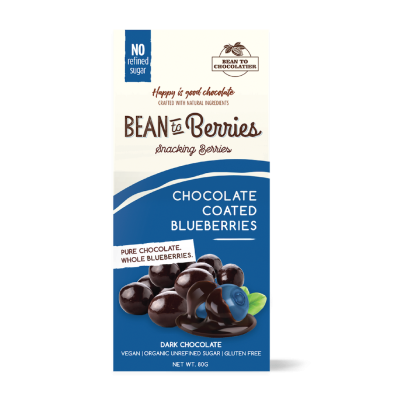 Bean to Chocolatier: Bean to Berries - Chocolate Coated Blueberries -80g