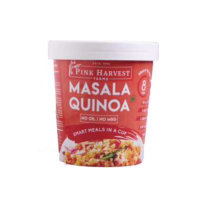 Pink Harvest: Ready to Eat Quinoa Cup - Masala - 68g (dehydrated) 250g (hydrated)
