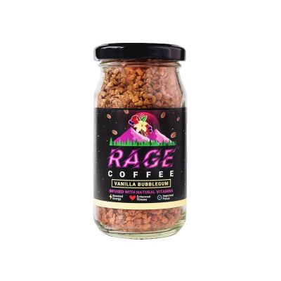 Rage Coffee: Vanilla Bubblegum Flavour - Premium Arabica Instant Coffee - 50gm