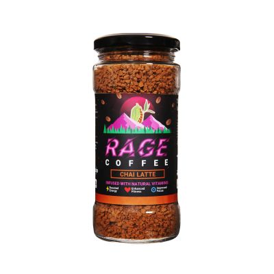 Rage Coffee: Chai Latte Flavour - Premium Arabica Instant Coffee | Boldest, Smoothest, Tastiest, All Natural Coffee - 100gm