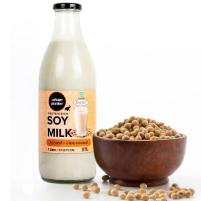 Urban Platter: Unsweetened Soy Milk Glass Bottle - 1000gm