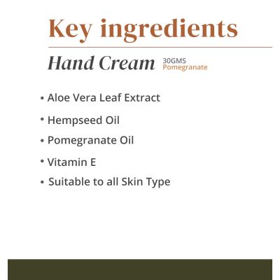 The Hemp Chapter: Hand Cream || Pomegranate - 230gm