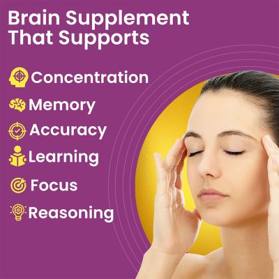 Dr. Morepen: Memory Booster Tablets with Ginko Biloba, Ashwagandha & Brahmi for Brain Health - 60 Veg Tablets Pack of 2