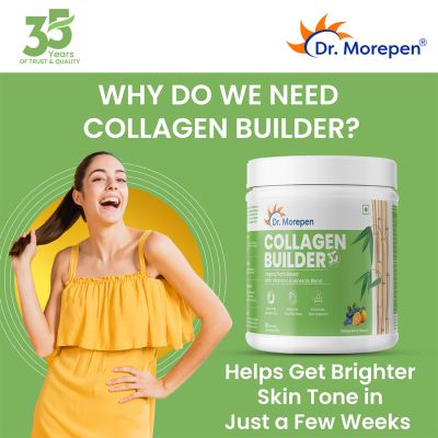 Dr. Morepen: Biotin+ Advanced for Hair Growth, Glowing Skin & Healthy Nails - 60 Veg Tablets  &  Dr. Morepen Natural Collagen Builder, Orange-berry Flavour - 250gm
