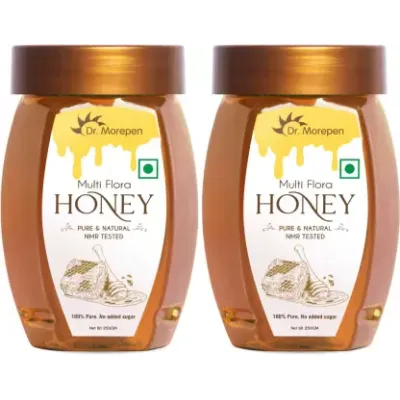 Dr. Morepen: Natural & Pure Multi Flora Honey NMR Tested  - 250gm Pack of 2