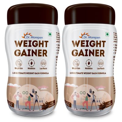 Dr. Morepen: Weight Gainer for Weight Gain, Chocolate Flavour - 500gm Pack of 2