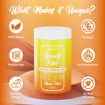 TruNativ: Beauty Fiber, Japanese Marine Collagen, Mango, 200g