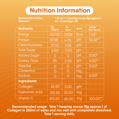 TruNativ: Beauty Fiber, Japanese Marine Collagen, Mango, 200g