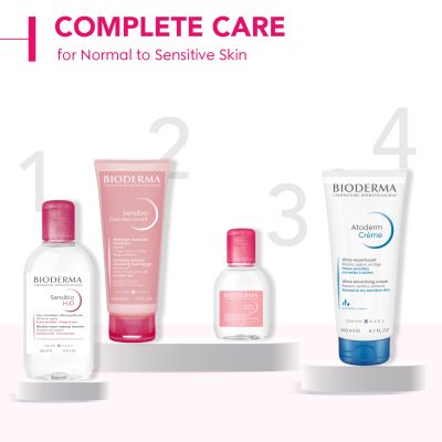 Bioderma: Sensibio H2O Daily Soothing Cleanser, Make up Pollution & Impurities Remover Face Eyes Sensitive skin, 250ml