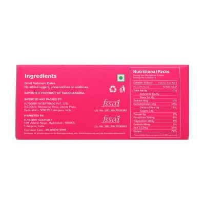 Flyberry Gourmet: Mabroom Dates (Khajoor/Khajur), 800g | 100% Natural | Rich in Calcium, Iron and Potassium | Instant Energy