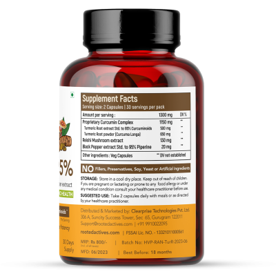 Rooted Active Naturals: Lions Mane mushroom Extract  ( 60 g) | Memory, Focus, Brain Powder & Nerve Health. USDA Organic, 38% Beta Glucans