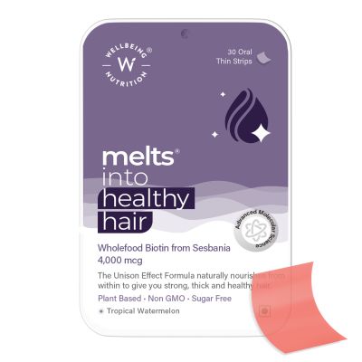 Wellbeing Nutrition: Healthy Hair Melts - 30 Oral Strips - Pack of 2 Wellbeing Nutrition: Healthy Hair Melts - 30 Oral Strips - Pack of 2