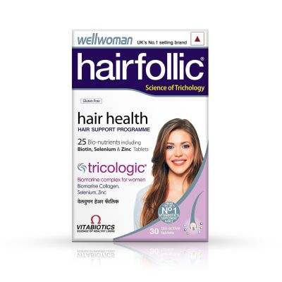 Wellwoman: Hairfollic Supplements With Advanced Hair Nutrition Formula For Women|Nonvegetarian 30 Tablets